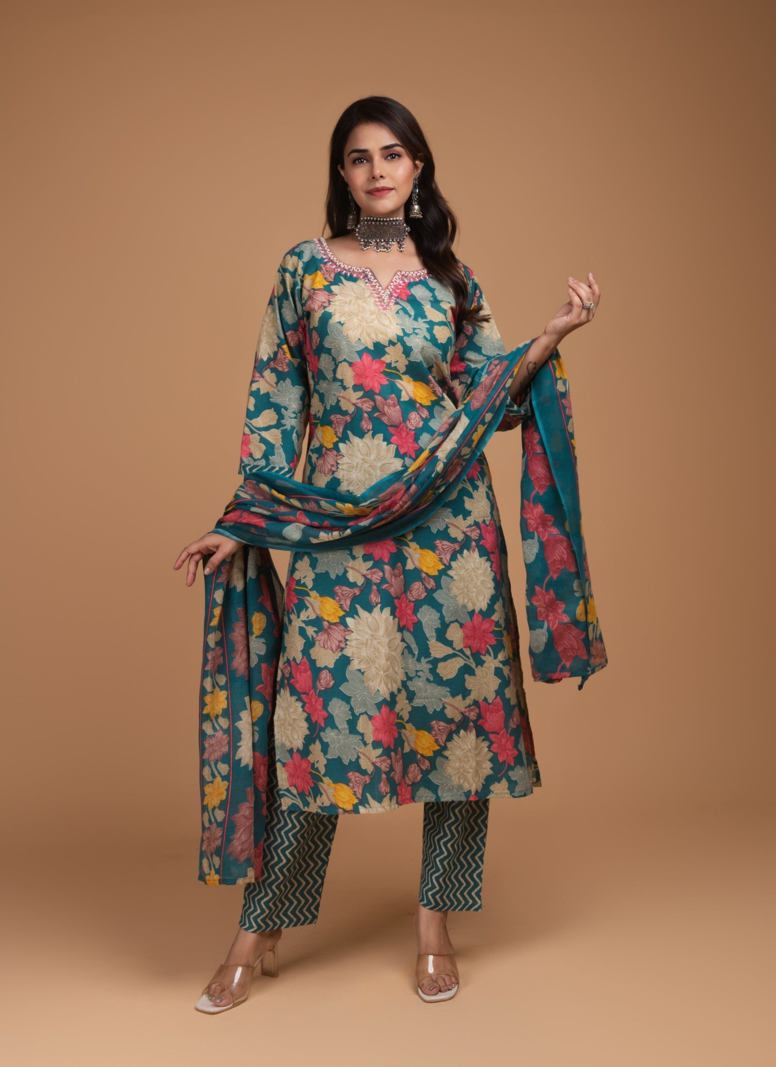 Teal Bloom 3-Piece Set