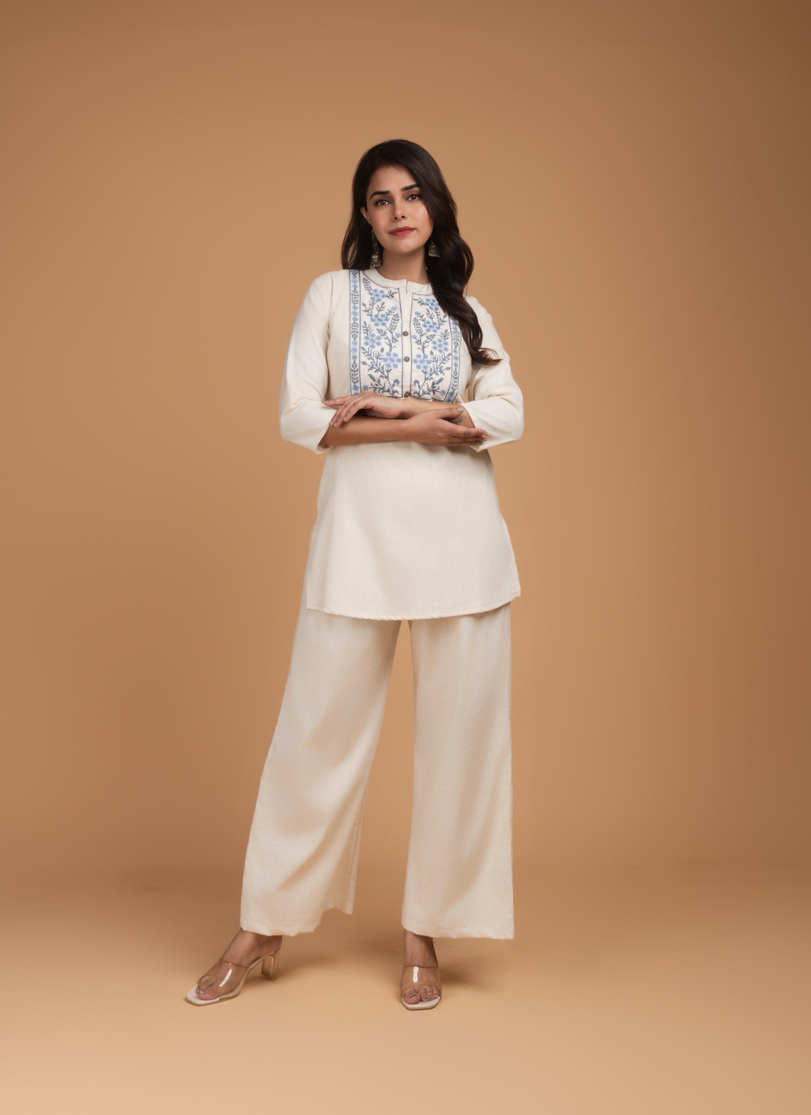 Ivory Grace Embroidered Co-ord Set