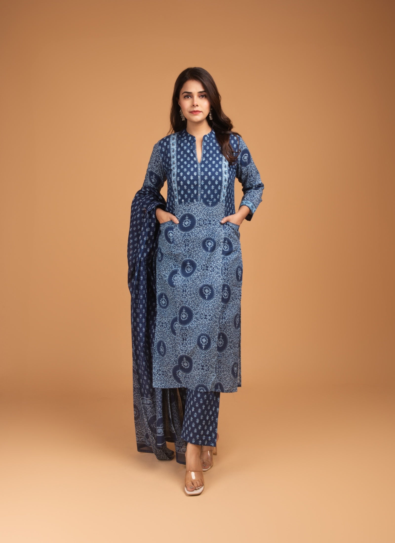 Indigo Dreams Block Print Suit Set