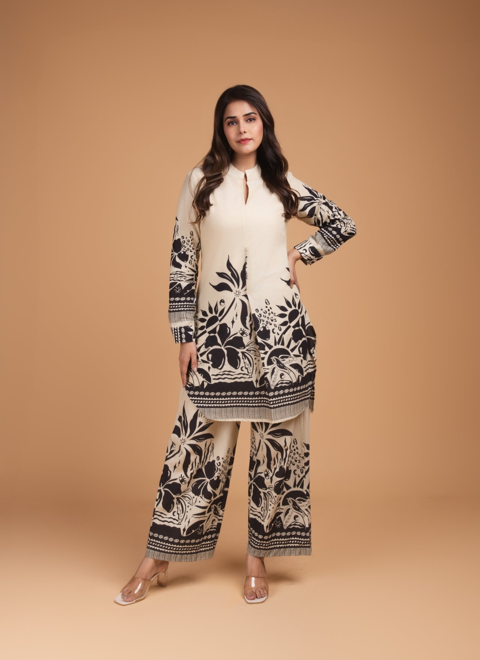 Monochrome Bloom Co-ord Set