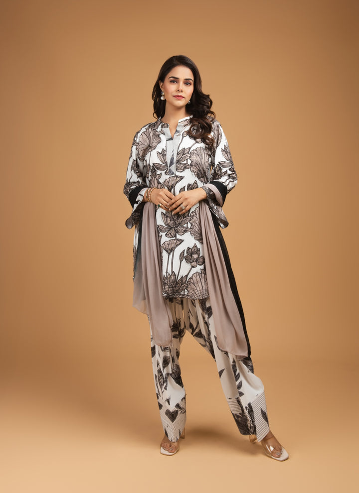 Monochrome Meadow Co-ord Set