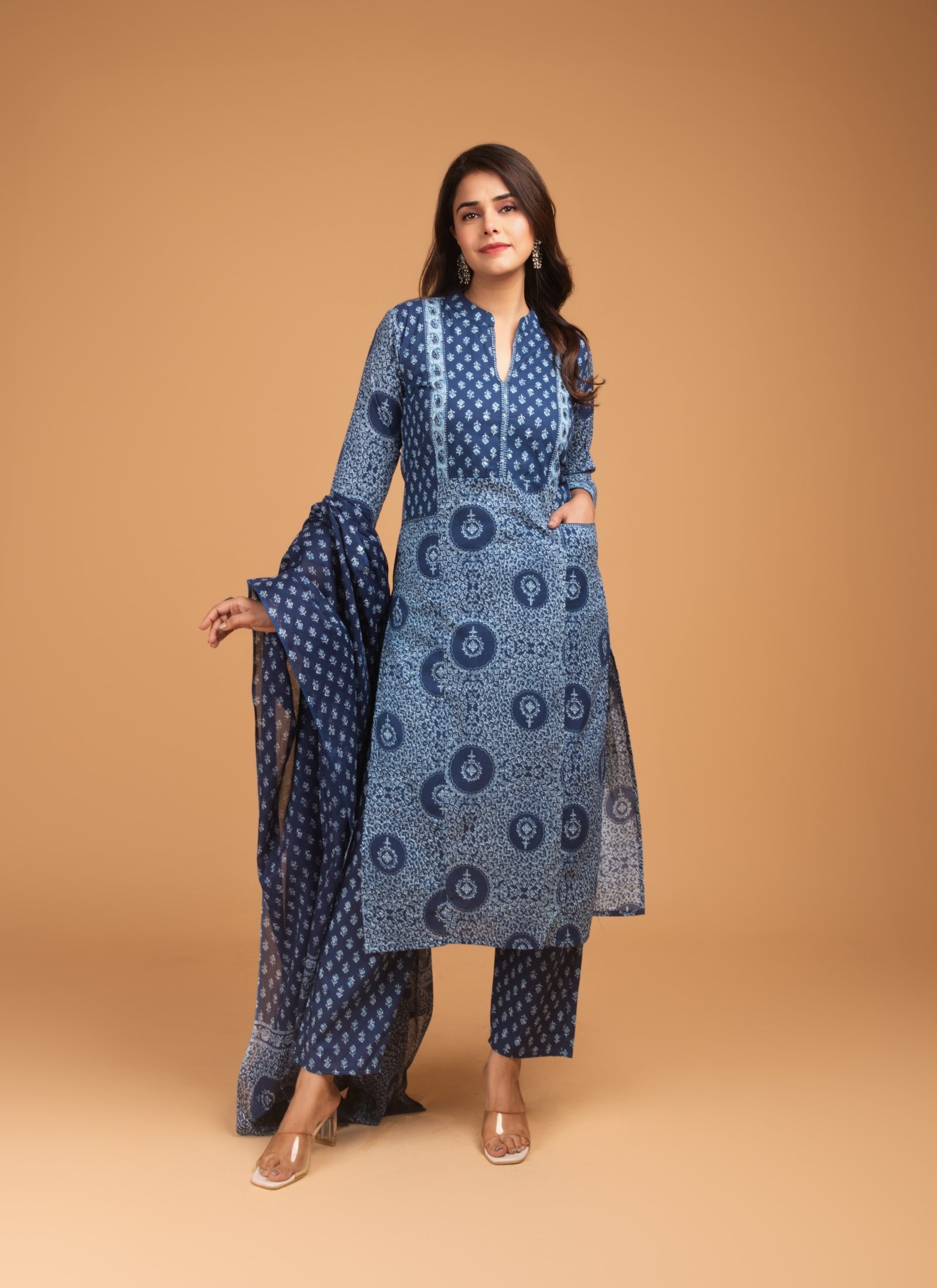 Indigo Dreams Block Print Suit Set