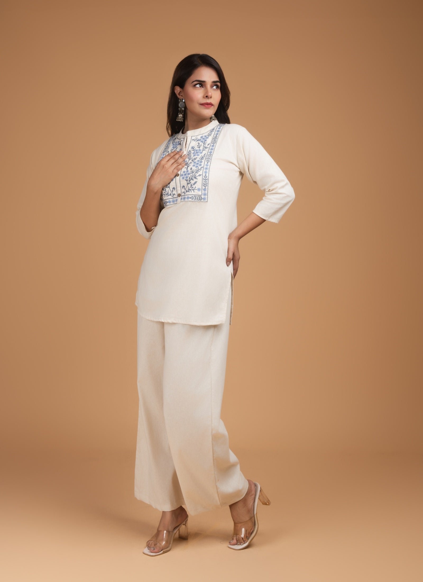 Ivory Grace Embroidered Co-ord Set