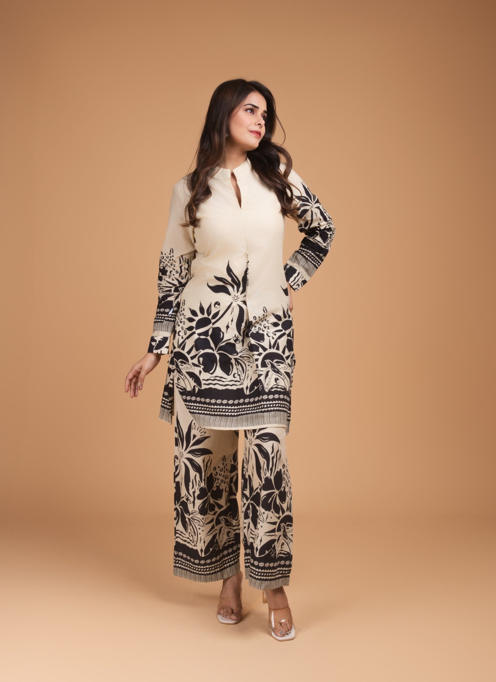 Monochrome Bloom Co-ord Set