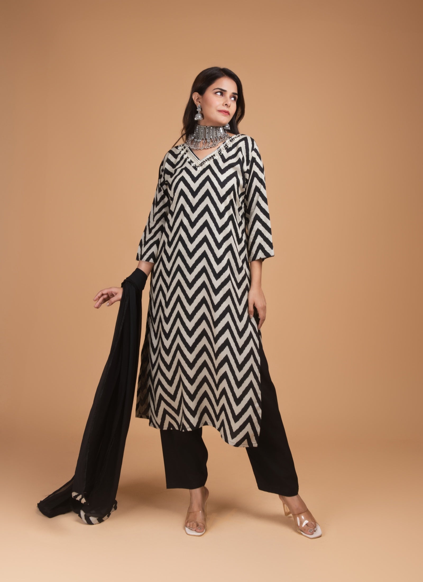Zigzag Zeal Kurta Set