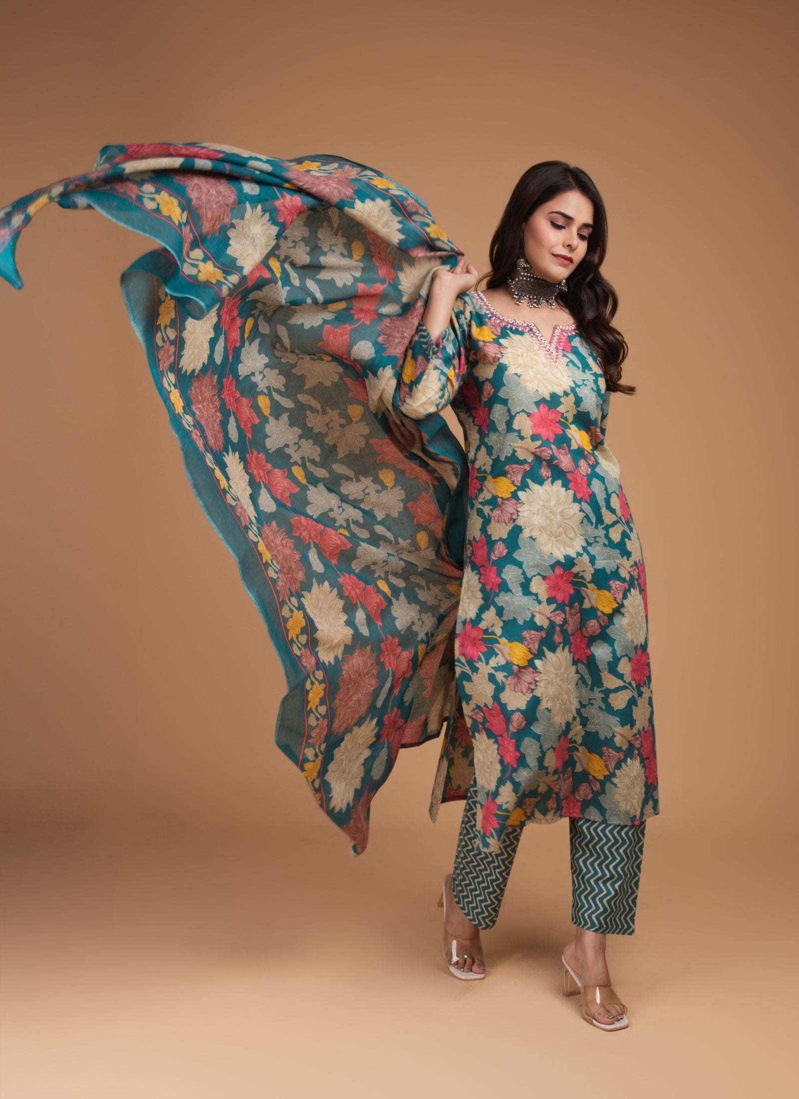 Teal Bloom 3-Piece Set