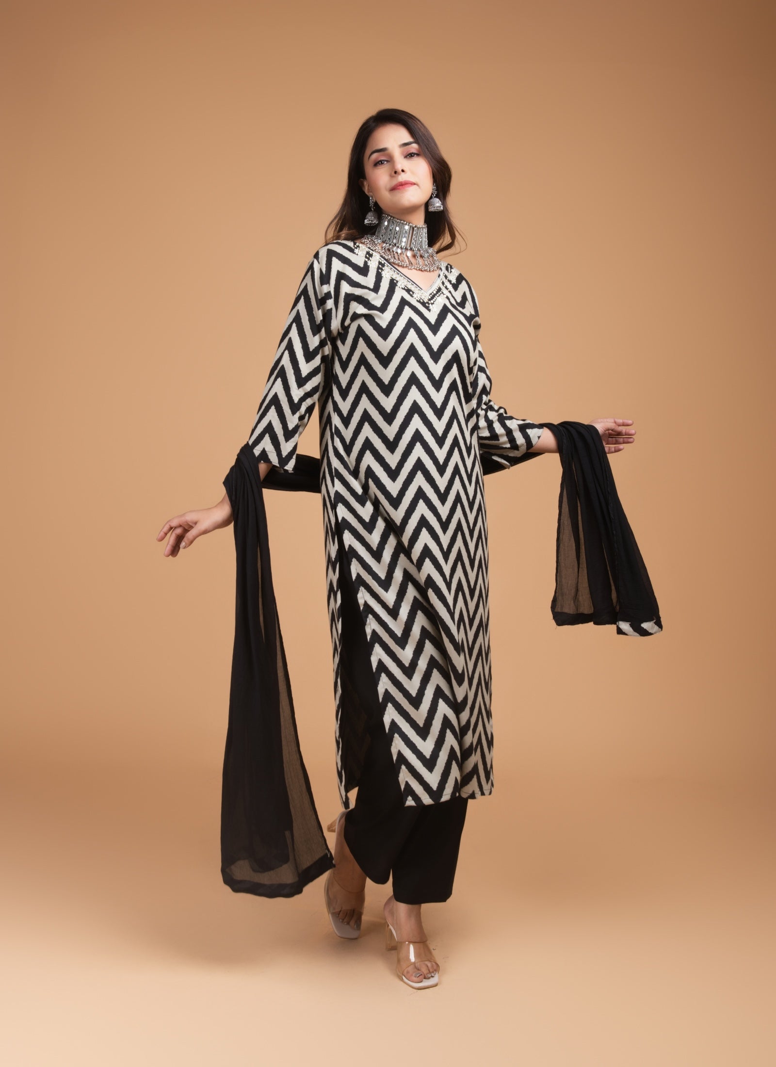 Zigzag Zeal Kurta Set