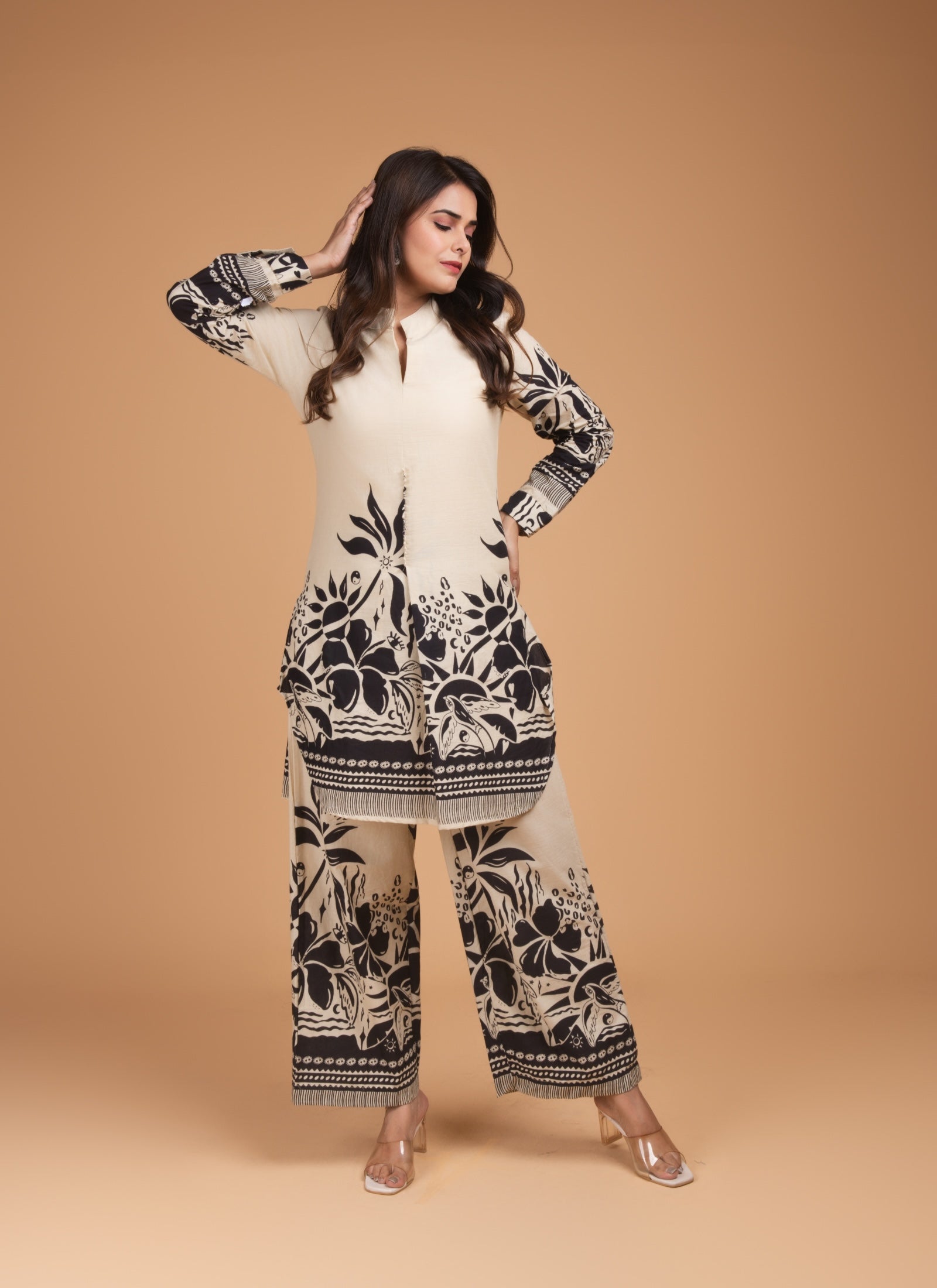 Monochrome Bloom Co-ord Set