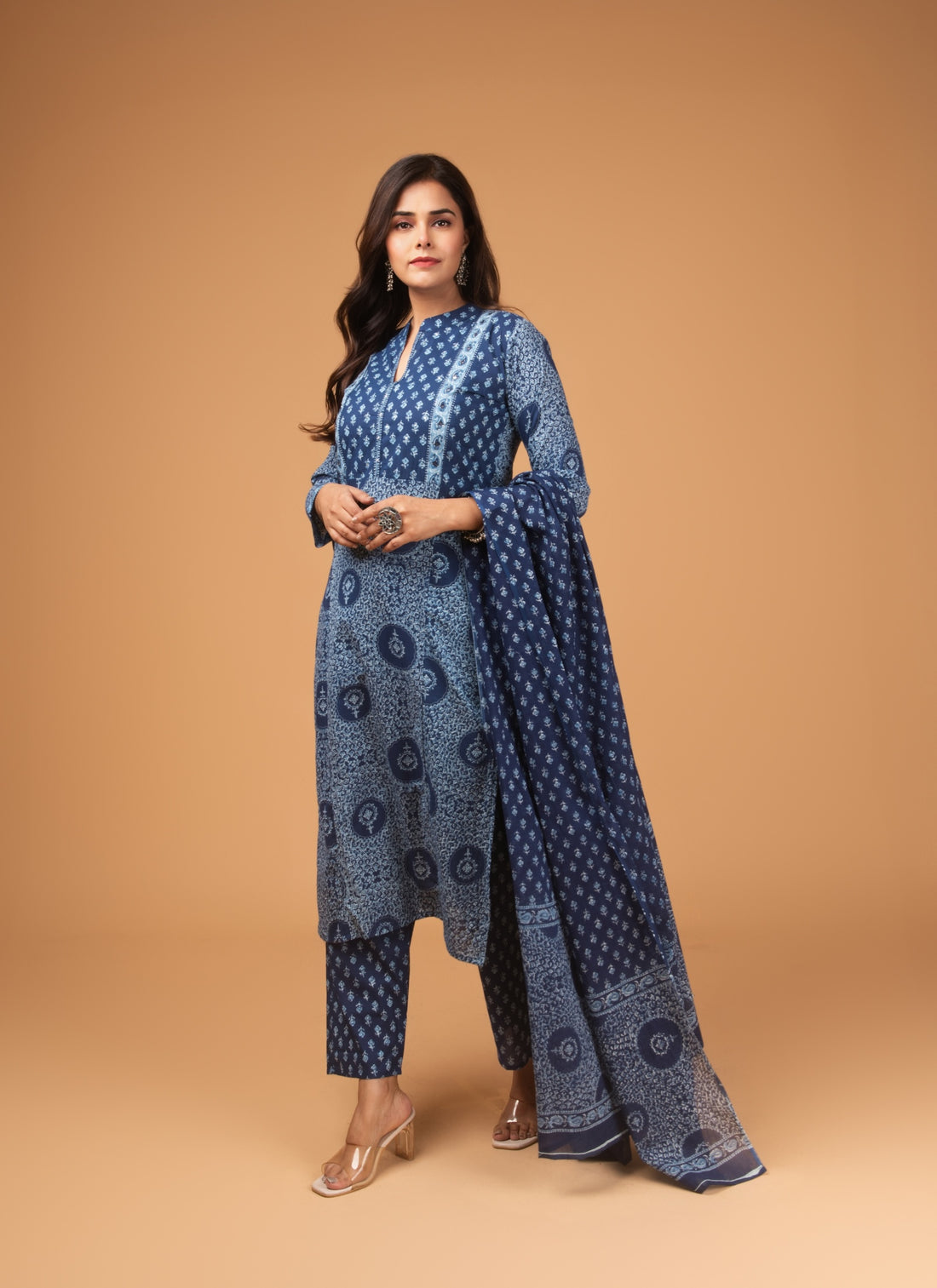 Indigo Dreams Block Print Suit Set