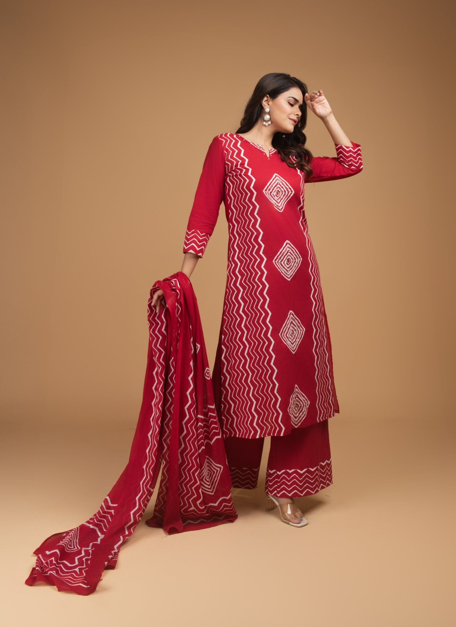 Crimson Rhythm 3-Piece Suit