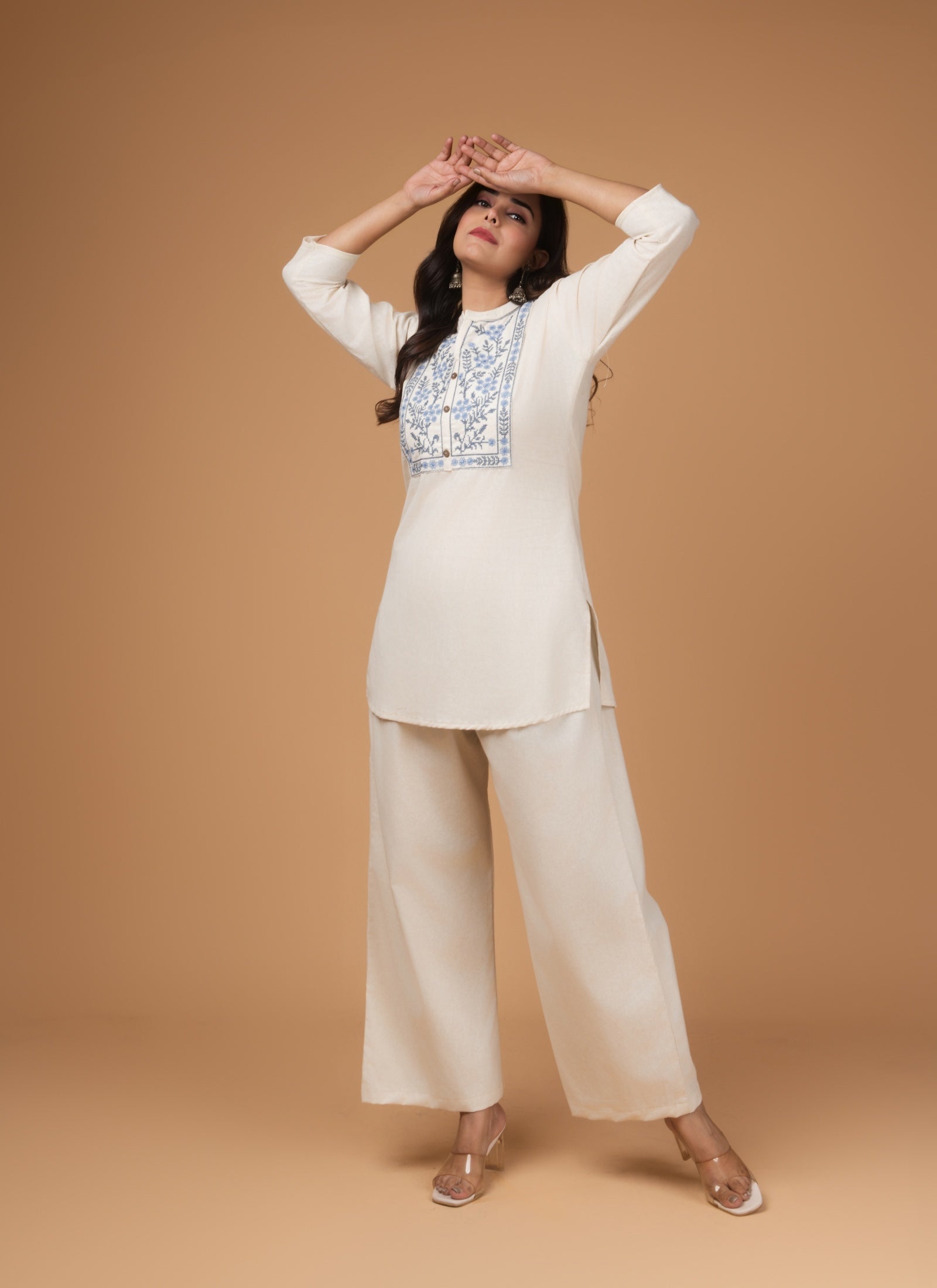 Ivory Grace Embroidered Co-ord Set