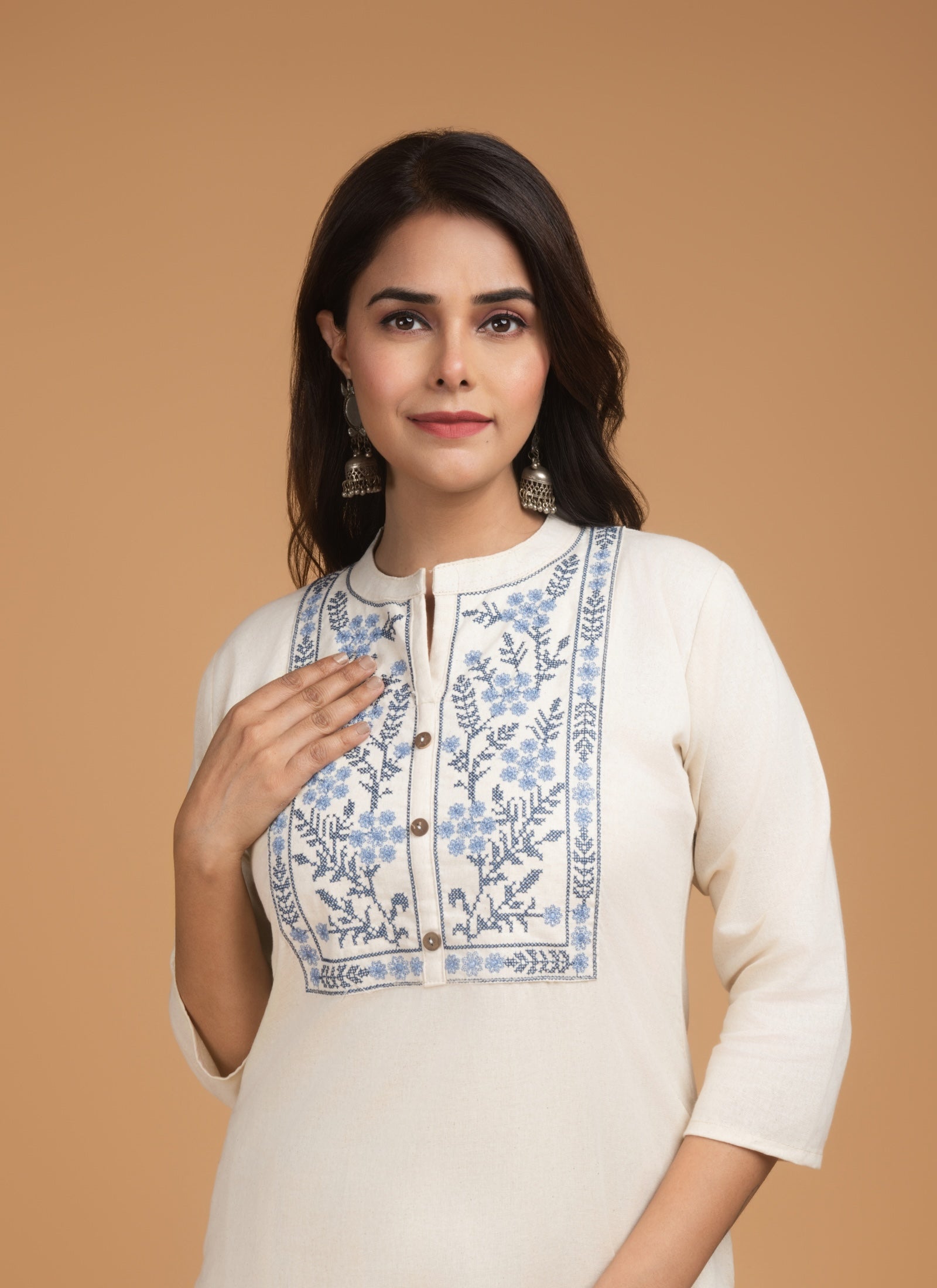 Ivory Grace Embroidered Co-ord Set