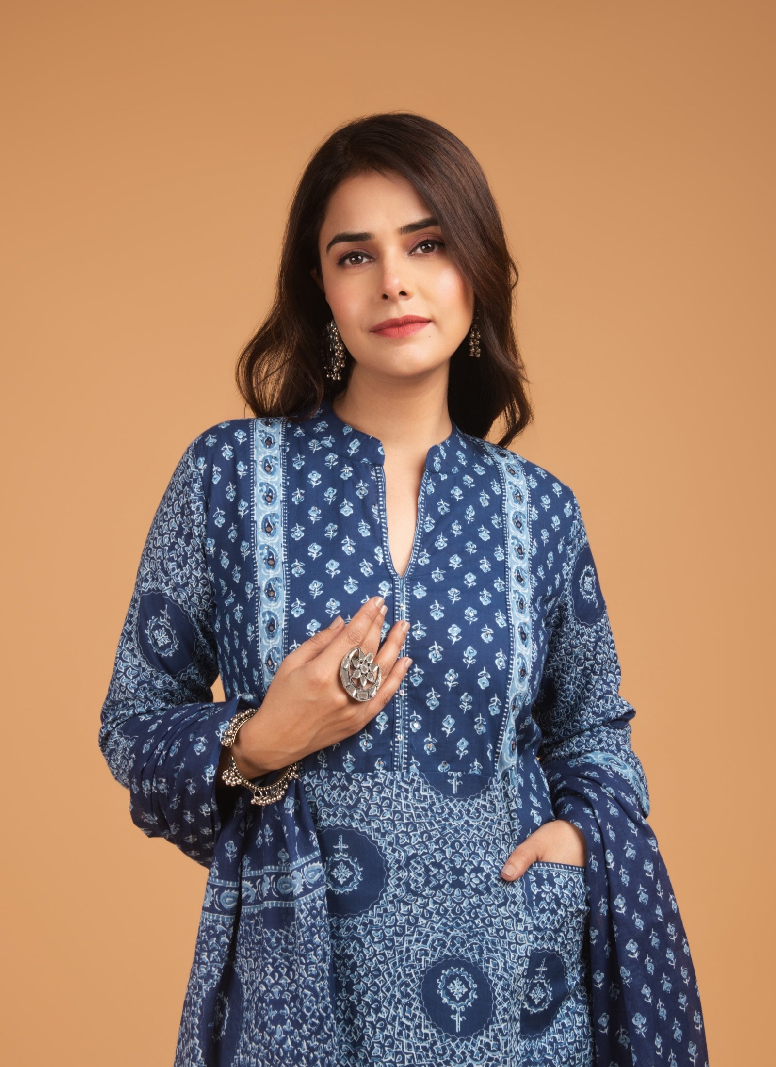 Indigo Dreams Block Print Suit Set