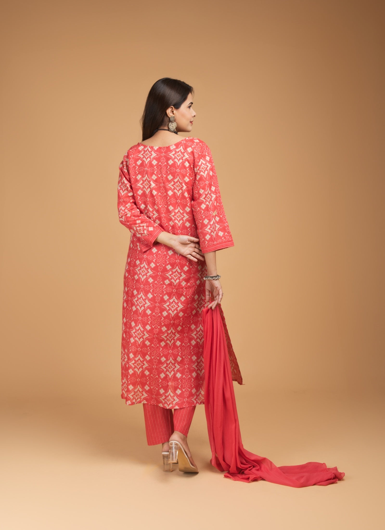 Coral Mirage Kurta Set