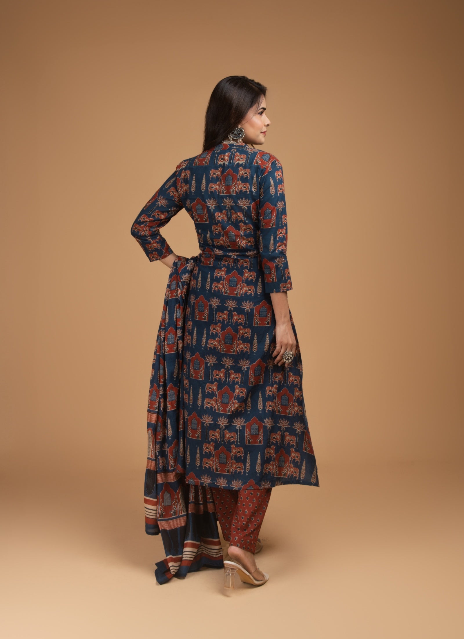 Indigo Caravan 3-Piece Anarkali Set