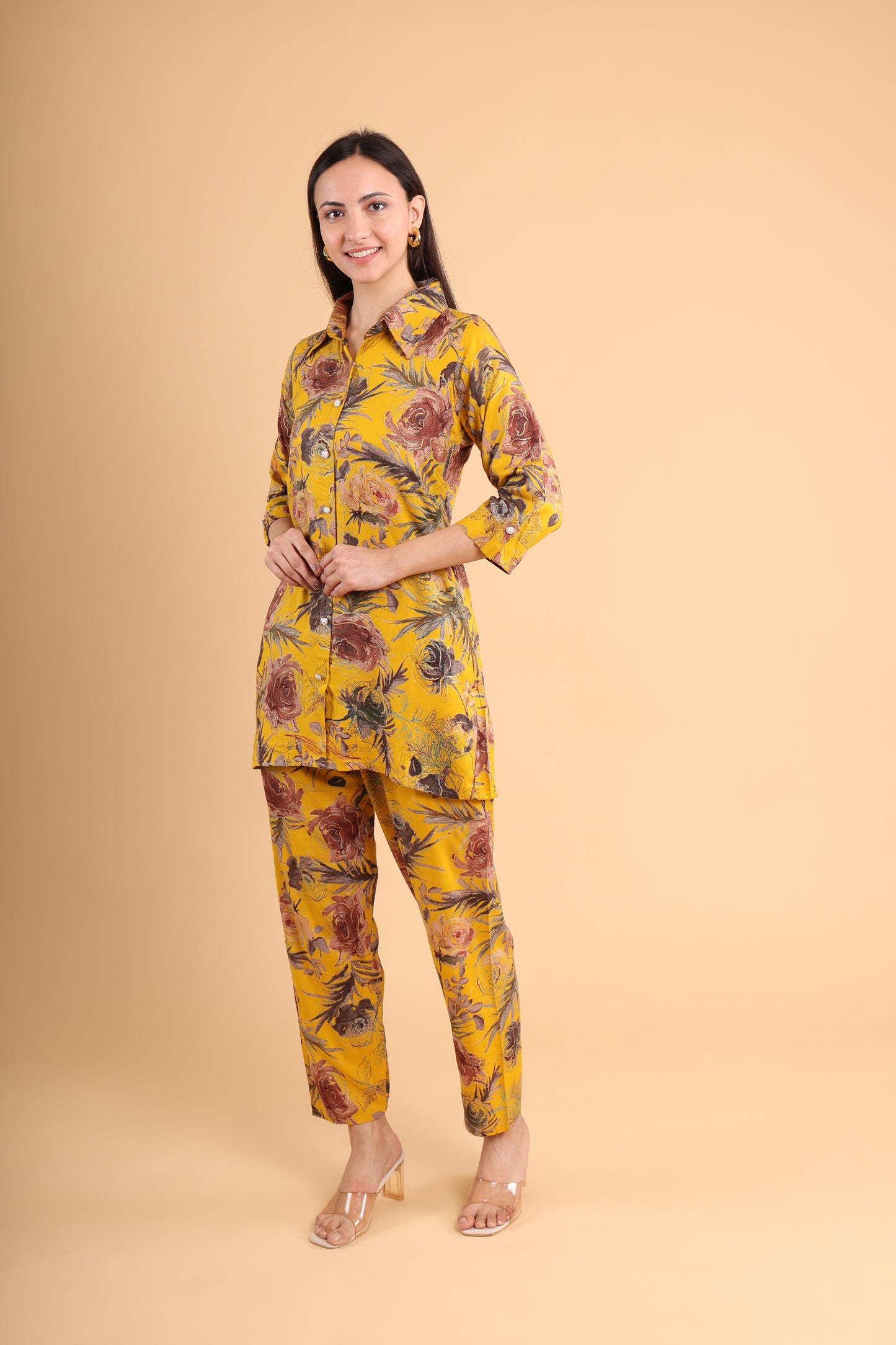 Mustard Bloom Printed Co-Ord Set