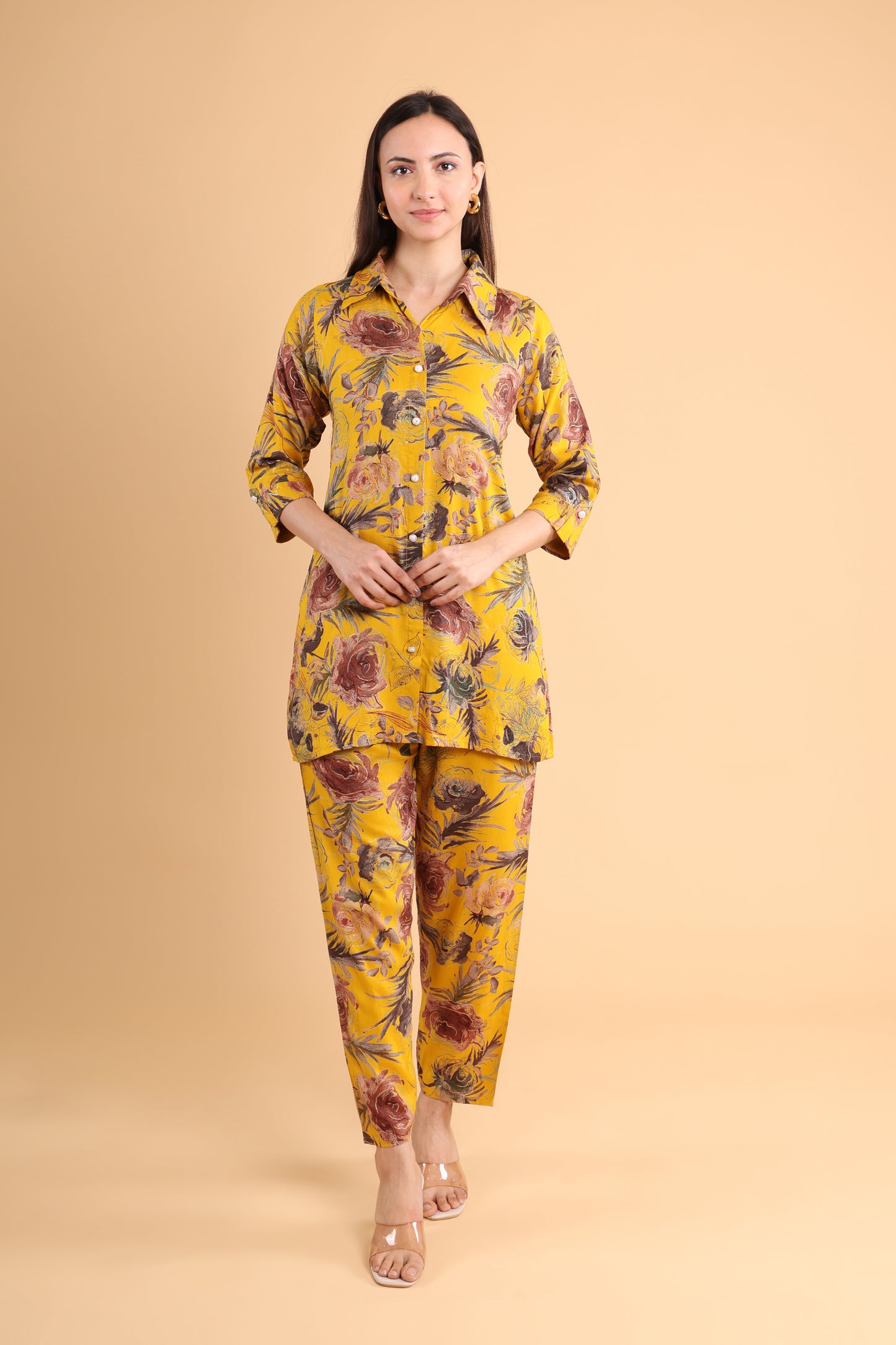 Mustard Bloom Printed Co-Ord Set