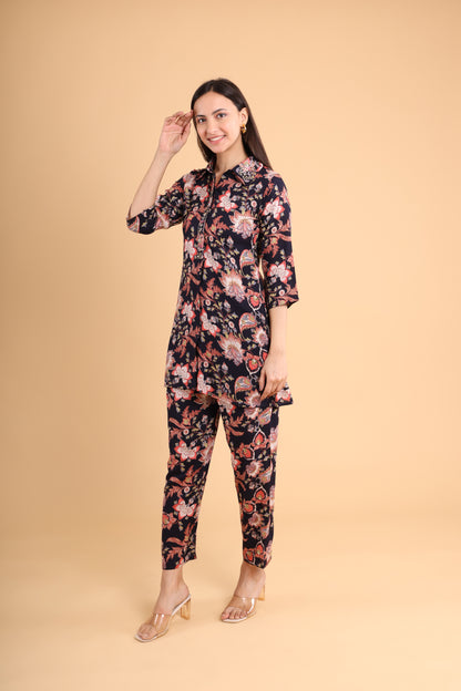 Midnight Bloom Co-Ord Set