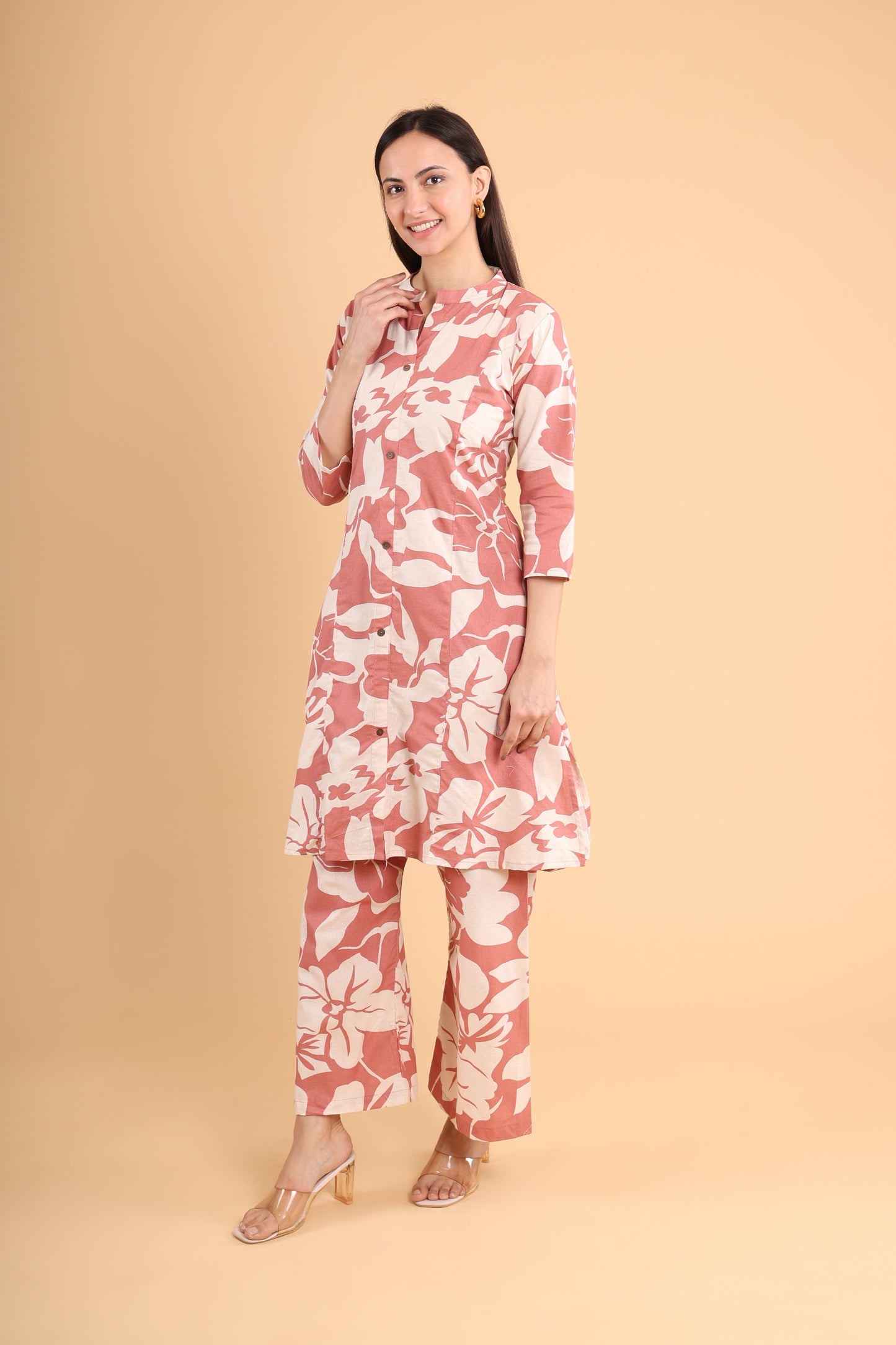 Chic Rust Floral Co-Ord Set